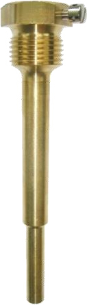 Mosadzné teplomerové puzdro O 6,0 mm, 120 mm