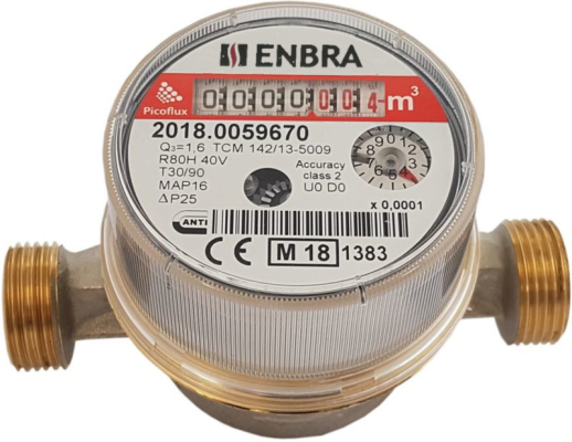 ENBRA Flow, DN 15/TV/110 mm, Q3 2,5  m3/h, wM–Bus