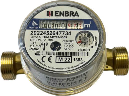 ENBRA Flow, DN 20/SV/130 mm, Q3 4 m3/h, wM–Bus